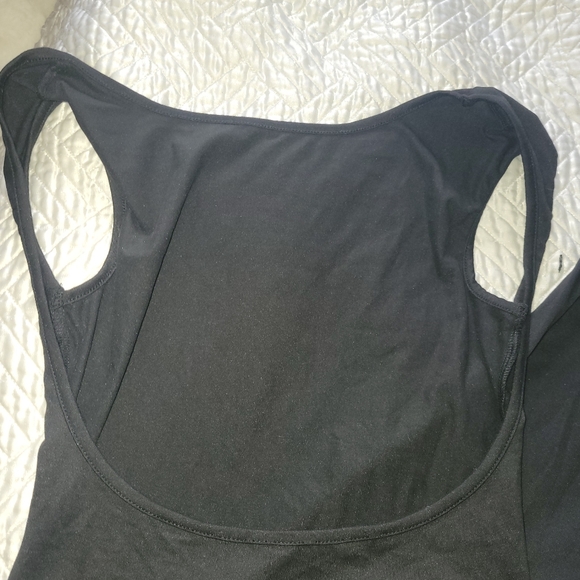 Black Open Back Minimalist Maxi Dress Carolyn Bessette Kennedy Chic S - Picture 6 of 6